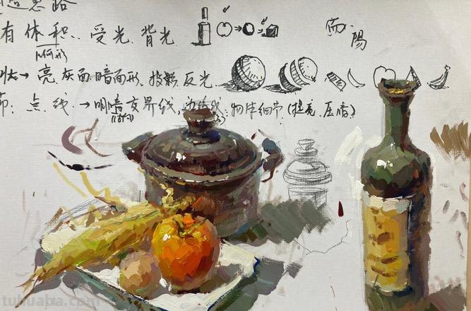 色彩蔬菜静物及色彩蔬菜静物组合