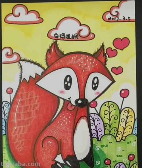 创意儿童画：分享三款万能背景画法，卡通简笔画风格，收藏备用