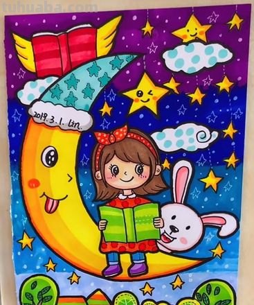 创意儿童画：分享三款万能背景画法，卡通简笔画风格，收藏备用
