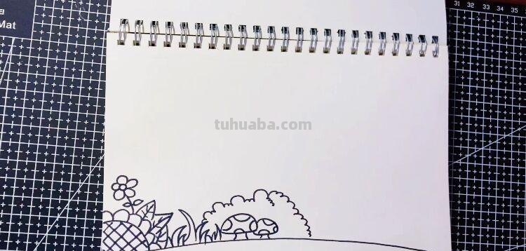 创意儿童画：分享三款万能背景画法，卡通简笔画风格，收藏备用