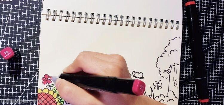 创意儿童画：分享三款万能背景画法，卡通简笔画风格，收藏备用