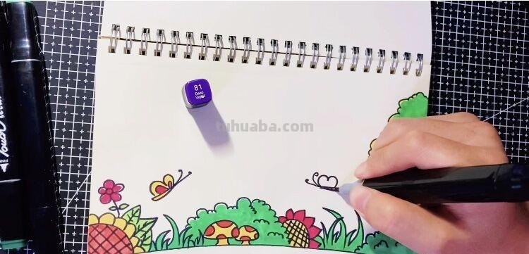 创意儿童画：分享三款万能背景画法，卡通简笔画风格，收藏备用
