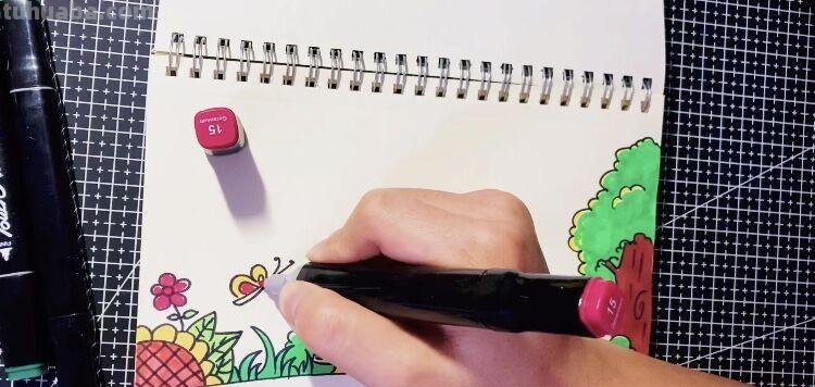 创意儿童画：分享三款万能背景画法，卡通简笔画风格，收藏备用