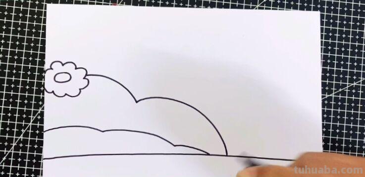创意儿童画：分享三款万能背景画法，卡通简笔画风格，收藏备用