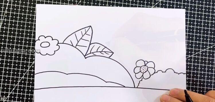 创意儿童画：分享三款万能背景画法，卡通简笔画风格，收藏备用