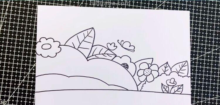 创意儿童画：分享三款万能背景画法，卡通简笔画风格，收藏备用