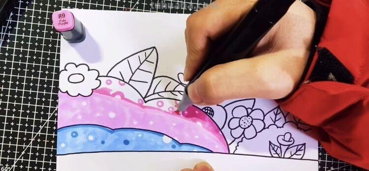 创意儿童画：分享三款万能背景画法，卡通简笔画风格，收藏备用