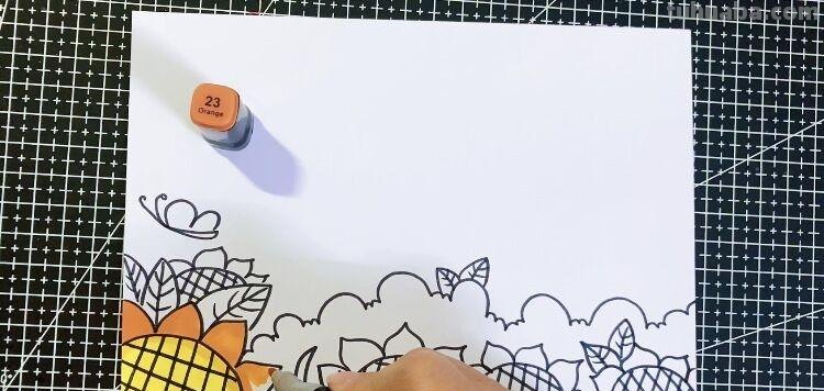 创意儿童画：分享三款万能背景画法，卡通简笔画风格，收藏备用
