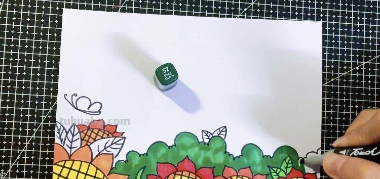 创意儿童画：分享三款万能背景画法，卡通简笔画风格，收藏备用