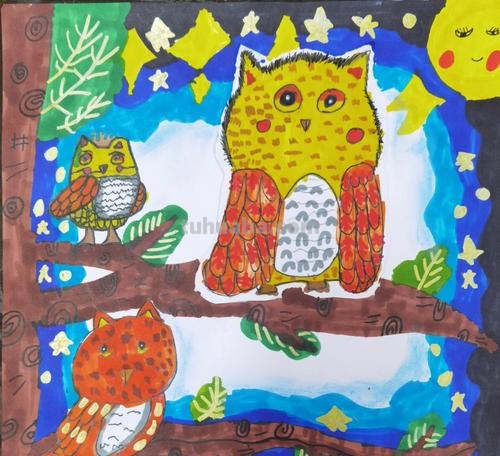 猫头鹰色彩及猫头鹰色彩画