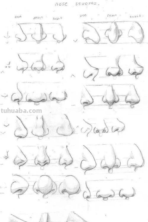 鼻子怎么画简笔画正面 怎样画漫画人物的鼻子？