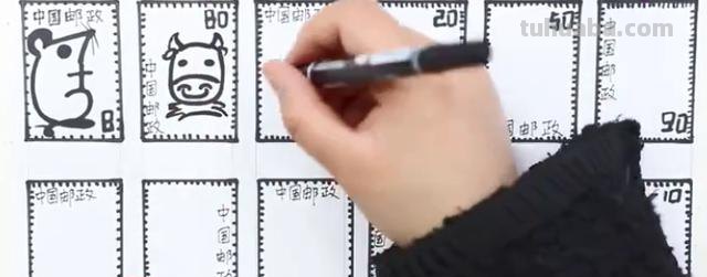 生肖邮票怎么画简笔画 兔年邮票绘画简单? 生肖邮票怎么画简笔画 兔年邮票绘画简单?