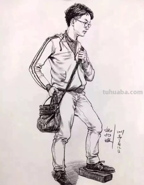 朱老师速写 初学速写者该如何做能在15分钟内完成一幅完整的明暗速写？