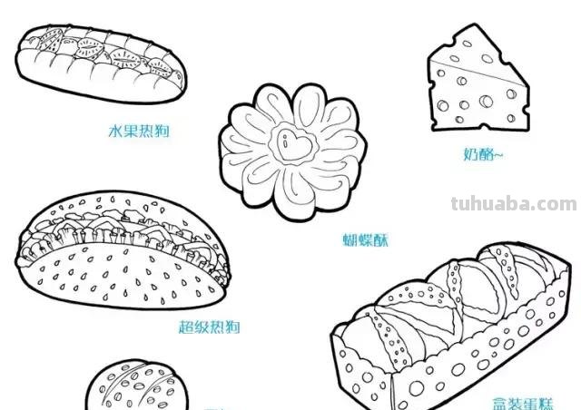 简笔画丨甜点小美食简笔画，简单益智，孩子都爱画，建议先收藏！