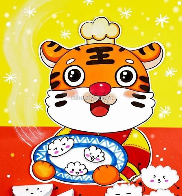 老虎造型的读书卡怎么做 老虎贺卡制作立体？