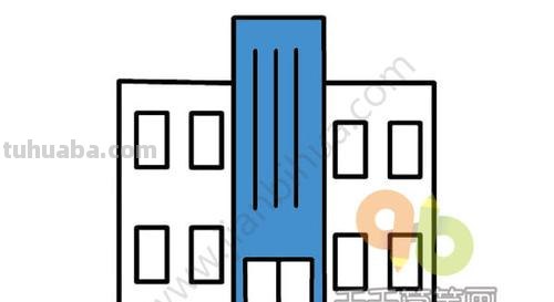 每天学一幅简笔画-办公大楼简笔画的画法步骤教程