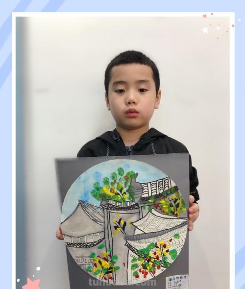 创意儿童画 -古建筑风景 绘画特色班用的课