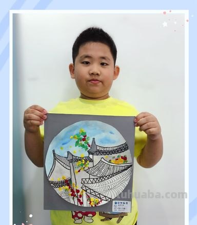 创意儿童画 -古建筑风景 绘画特色班用的课