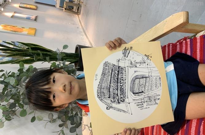 创意儿童画 -古建筑风景 绘画特色班用的课