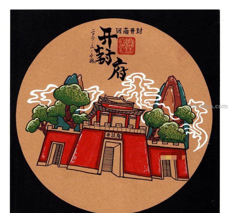 创意儿童画 -古建筑风景 绘画特色班用的课