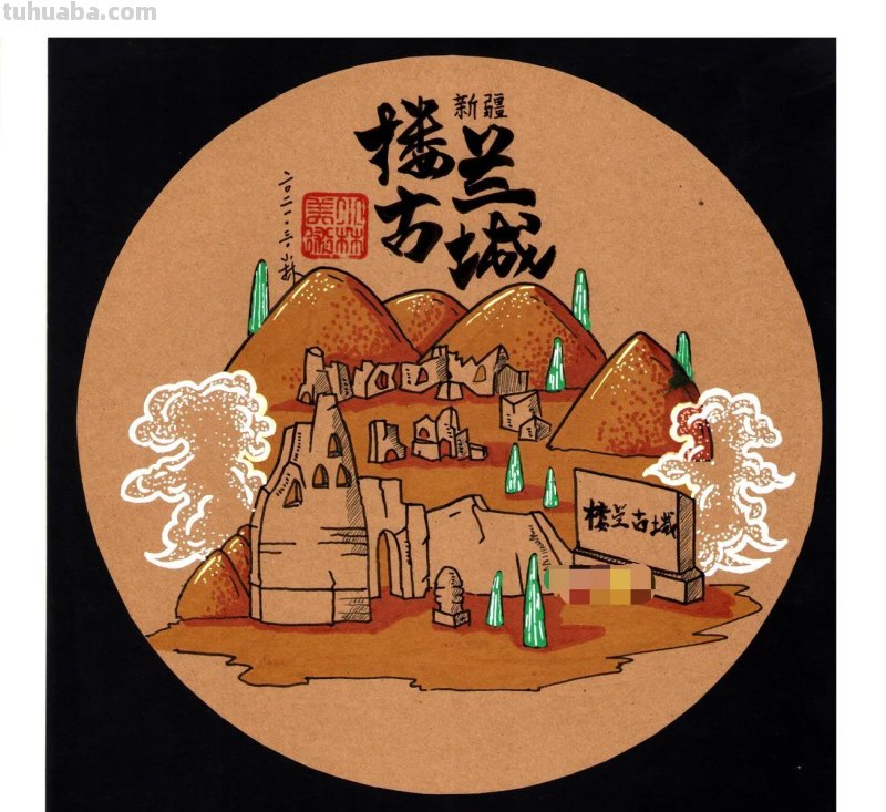 创意儿童画 -古建筑风景 绘画特色班用的课