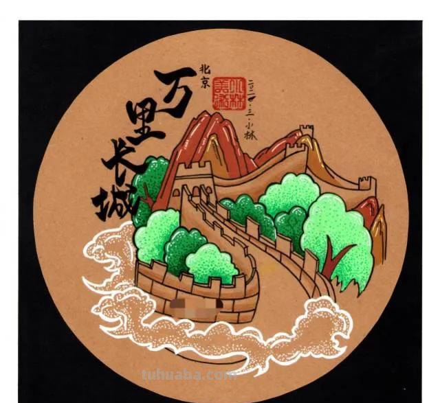 创意儿童画 -古建筑风景 绘画特色班用的课