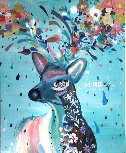 鹿色彩画：探秘鹿的神秘色彩与美丽绘画 