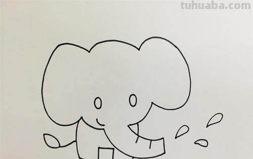 大象简笔画彩色怎么画 3~6岁儿童画大象过程?