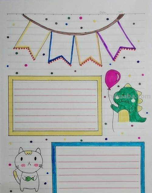 15款简单可爱的手抄报模板素材，孩子手抄报作业用得上，快收藏吧