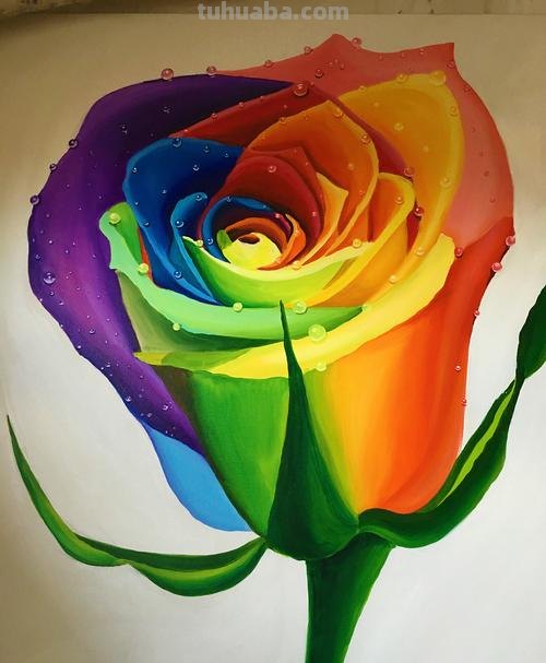 色彩玫瑰画及色彩玫瑰画法：用色彩表达心情 