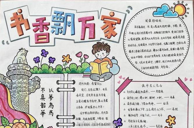 书香什么手抄报 一年级书香飘万家手抄报内容怎么写？