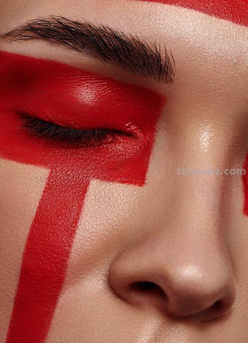 红色彩妆及红色彩妆图片大全 