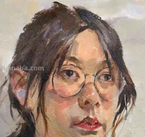 如何画出色彩女青年及色彩女青年头像步骤图 