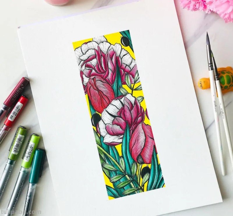 58张高颜值水彩线描装饰画！附带详细教程，让你从小白逆袭成大神