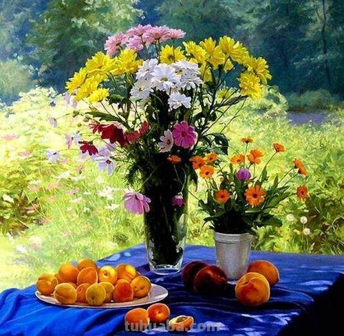 乌克兰Gennadiy Kirichenko花卉静物油画欣赏
