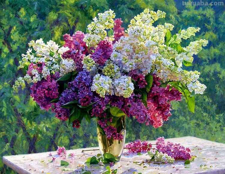 乌克兰Gennadiy Kirichenko花卉静物油画欣赏