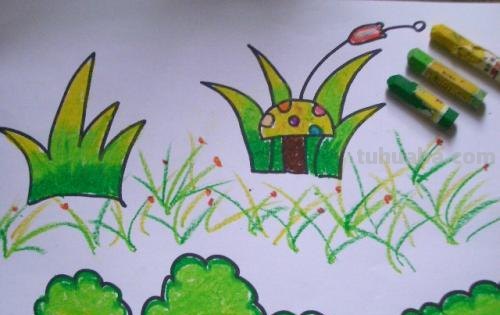 【如何绘制色彩缤纷的草丛？】——涂画吧小编教你怎么画！ 