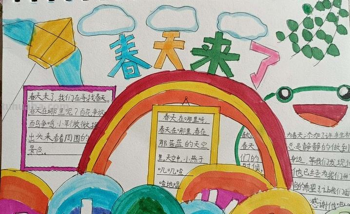 春天来了手抄报怎么 关于春天的手抄报的内容？