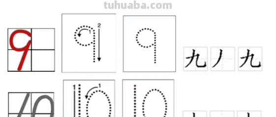9的正确写法