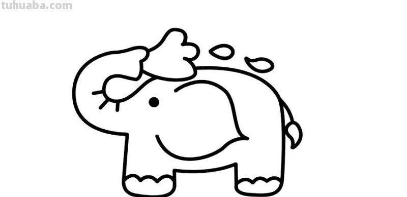 大象的简笔画怎么画 儿童简笔画：大象的最简单画法？
