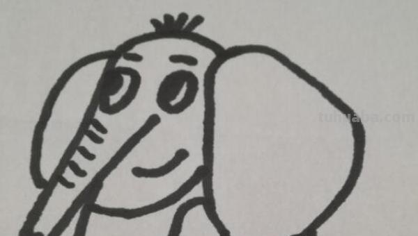 大象的简笔画怎么画 儿童简笔画：大象的最简单画法？