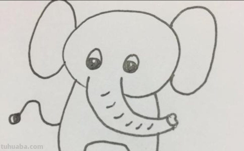 大象的简笔画怎么画 儿童简笔画：大象的最简单画法？