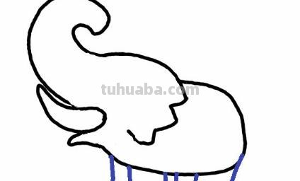 大象的简笔画怎么画 儿童简笔画：大象的最简单画法？