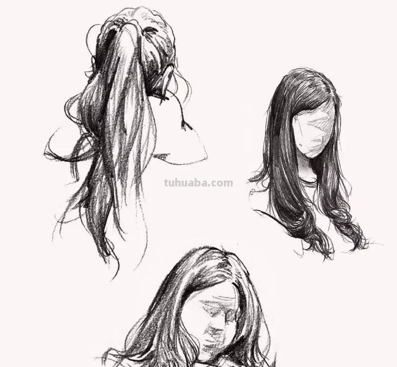 速写帅哥头 速描人头像头发应该怎样画？速写画的头发留白好不留白好？