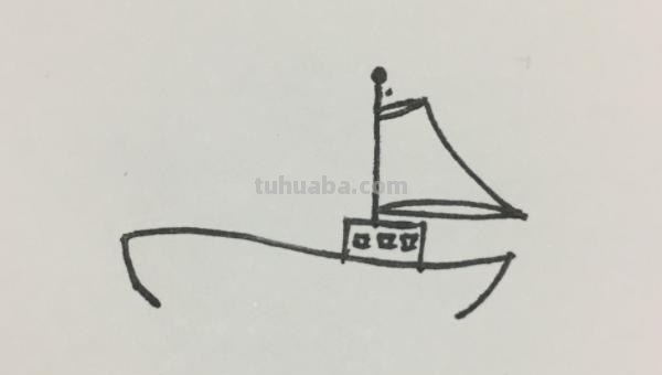 怎么画船简笔画图片 正方形简笔画之如何画轮船？