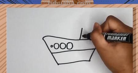 怎么画船简笔画图片 正方形简笔画之如何画轮船？