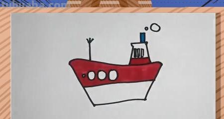 怎么画船简笔画图片 正方形简笔画之如何画轮船？