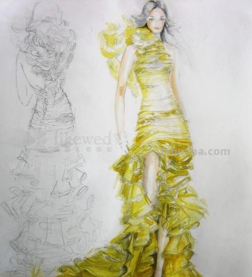 彩铅怎么画白色婚纱 水性彩铅如何画白色？