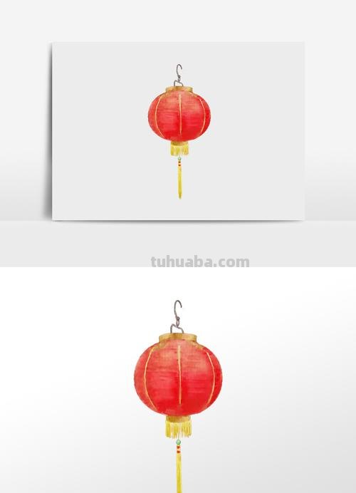 红灯笼色彩及红灯笼色彩怎么画 