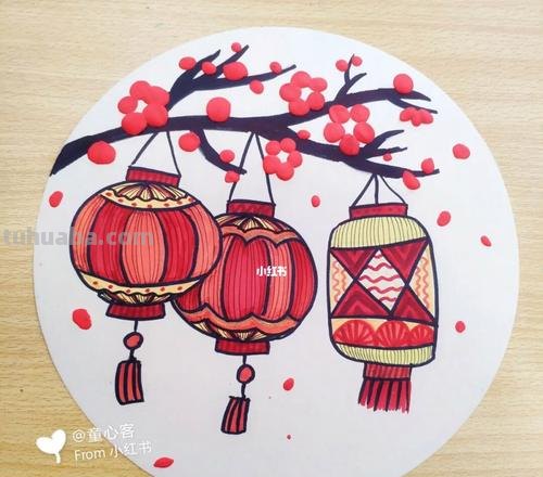 红灯笼色彩及红灯笼色彩怎么画 
